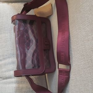 Steve Madden Crossbody Handbag Burgandy Color New